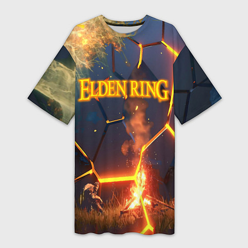 Женская длинная футболка ELDEN RING RPG / 3D-принт – фото 1