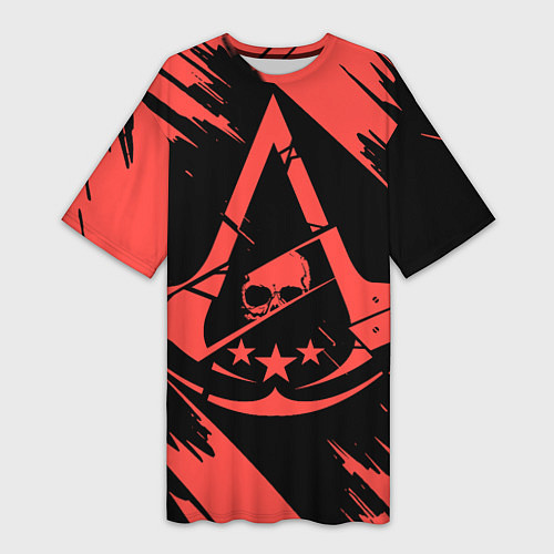 Женская длинная футболка Assassins creed creed / 3D-принт – фото 1