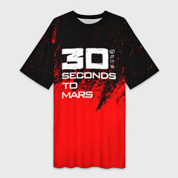 Женская длинная футболка 30 Seconds to Mars: Брызги