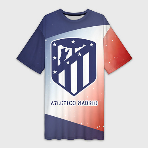 Женская длинная футболка АТЛЕТИКО Atletico Madrid Графика / 3D-принт – фото 1