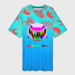 Женская длинная футболка 6IX9INE tropical