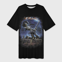 Женская длинная футболка Metallica - thrash metal! Hard rock!