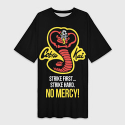 Женская длинная футболка Cobra Kai - No mercy!