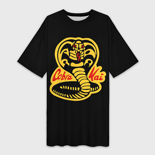 Женская длинная футболка Cobra Kai - Кобра Кай / 3D-принт – фото 1