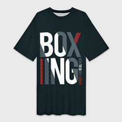 Футболка женская длинная Бокс - Boxing, цвет: 3D-принт