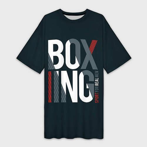 Женская длинная футболка Бокс - Boxing / 3D-принт – фото 1