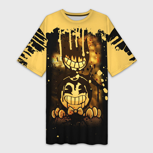 Женская длинная футболка Bendy And The Ink Machine Игра Бенди / 3D-принт – фото 1