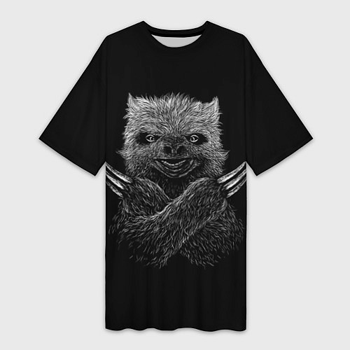 Женская длинная футболка Росомаха Настоящая / 3D-принт – фото 1