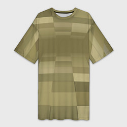 Женская длинная футболка Пиксельный военный фон