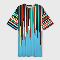 Женская длинная футболка Glitch pattern 2087