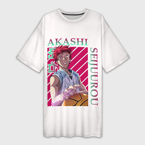 Женская длинная футболка Akashi Seijuro - Kuroko No Basket / 3D-принт – фото 1