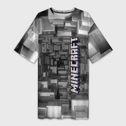 Женская длинная футболка Minecraft, pattern 2066