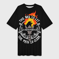 Женская длинная футболка Darkest Dungeon - the way is lit