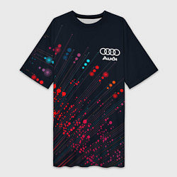 Женская длинная футболка Audi капли красок