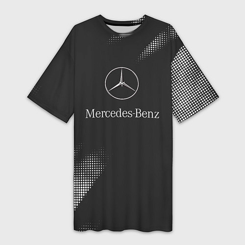 Женская длинная футболка Mercedes-Benz Мерс / 3D-принт – фото 1