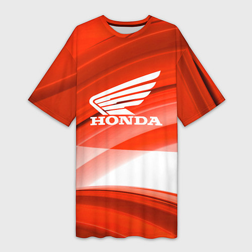 Женская длинная футболка Honda logo auto / 3D-принт – фото 1
