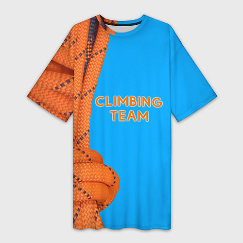 Женская длинная футболка Альпинистская веревка / 3D-принт – фото 1