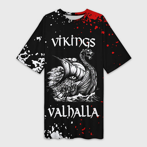 Женская длинная футболка Викинги: Вальхалла Vikings: Valhalla / 3D-принт – фото 1