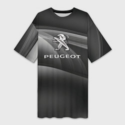 Женская длинная футболка Peugeot blak