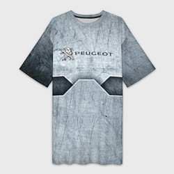 Женская длинная футболка Peugeot металл