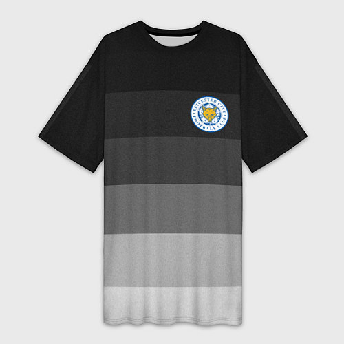 Женская длинная футболка Лестер, Leicester City / 3D-принт – фото 1