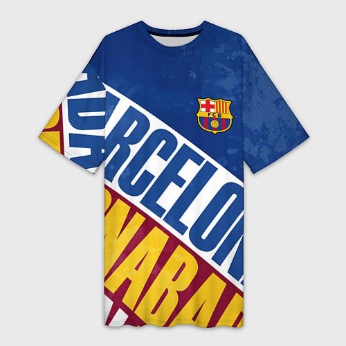Женская длинная футболка Barcelona , Барселона / 3D-принт – фото 1