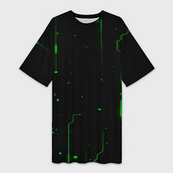 Женская длинная футболка Neon Green Light