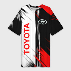 Футболка женская длинная Toyota Sport Auto, цвет: 3D-принт