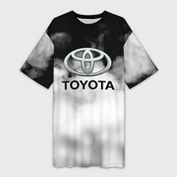 Женская длинная футболка Toyota облако