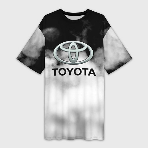 Женская длинная футболка Toyota облако / 3D-принт – фото 1