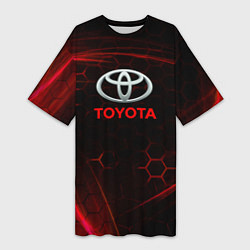 Футболка женская длинная Toyota sport соты, цвет: 3D-принт