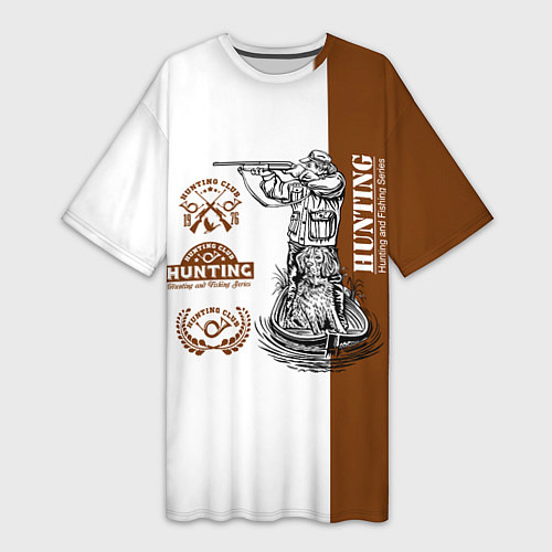 Женская длинная футболка Охота на Утку / 3D-принт – фото 1
