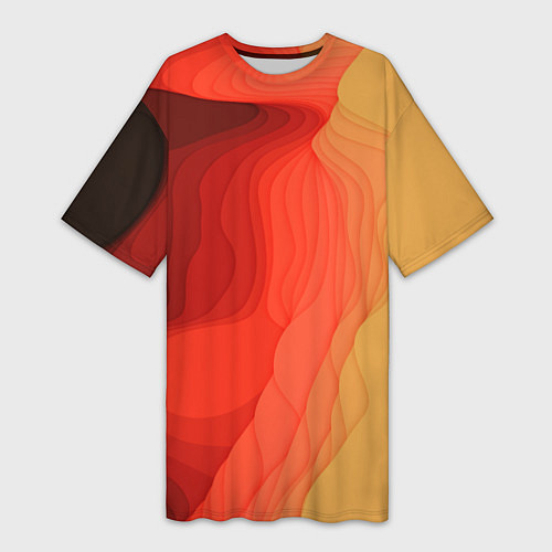 Женская длинная футболка Имитация песка / 3D-принт – фото 1