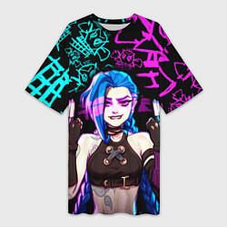 Женская длинная футболка JINX ДЖИНКС NEON PATTERN