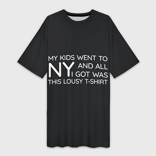 Женская длинная футболка New York T-Shirt / 3D-принт – фото 1