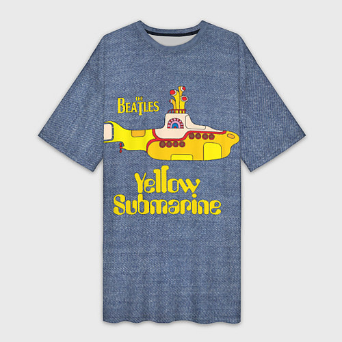 Женская длинная футболка On a Yellow Submarine 3D / 3D-принт – фото 1