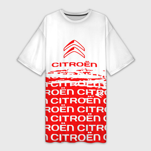 Женская длинная футболка Citroen Паттерн / 3D-принт – фото 1