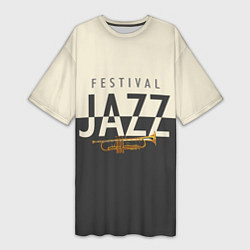 Женская длинная футболка JAZZ FESTIVAL