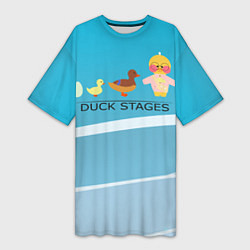 Женская длинная футболка Duck stages 3D