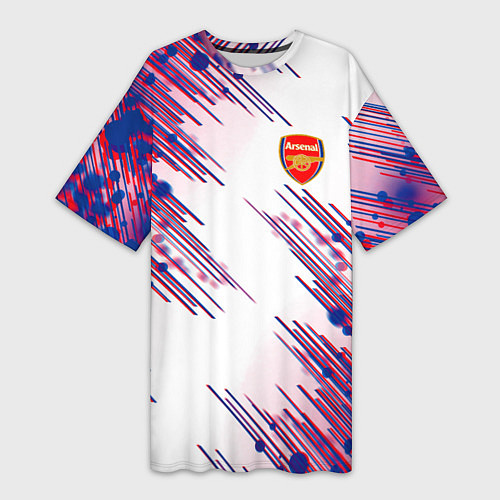 Женская длинная футболка Arsenal mikel arteta / 3D-принт – фото 1