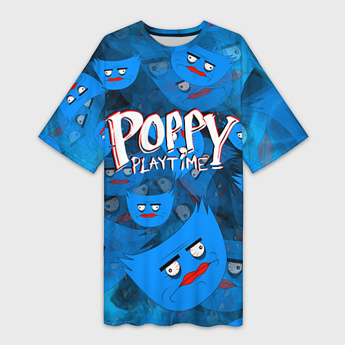 Женская длинная футболка Poppy Playtime Pattern background / 3D-принт – фото 1