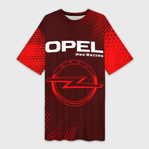 Женская длинная футболка OPEL Pro Racing - Абстракция / 3D-принт – фото 1