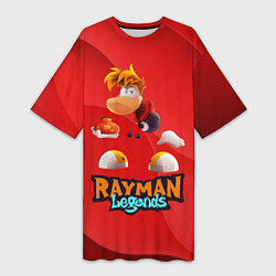 Футболка женская длинная Rayman Red Legends, цвет: 3D-принт