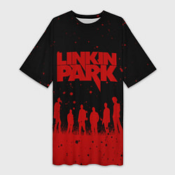 Женская длинная футболка Linkin Park Линкин Парк
