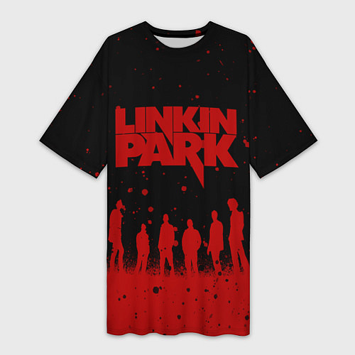 Женская длинная футболка Linkin Park Линкин Парк / 3D-принт – фото 1