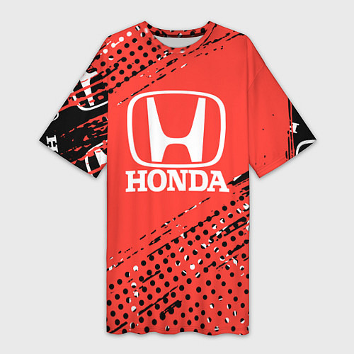 Женская длинная футболка HONDA хонда sport / 3D-принт – фото 1