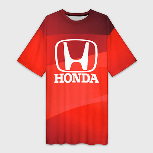 Женская длинная футболка HONDA хонда / 3D-принт – фото 1