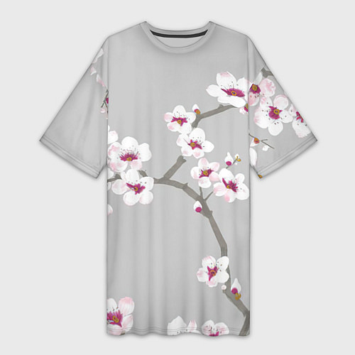 Женская длинная футболка Ранняя весна / 3D-принт – фото 1