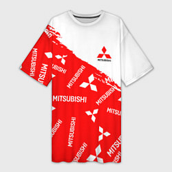Женская длинная футболка Mitsubishi Паттерн