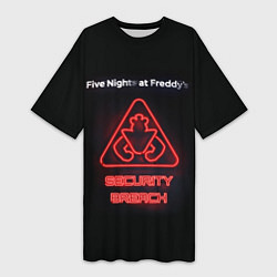 Женская длинная футболка Five Nights at Freddys: Security Breach logo